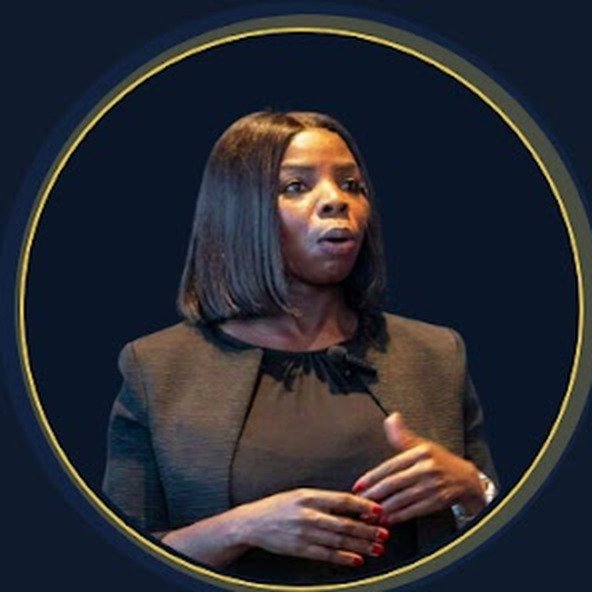 Eunice speaking on stage